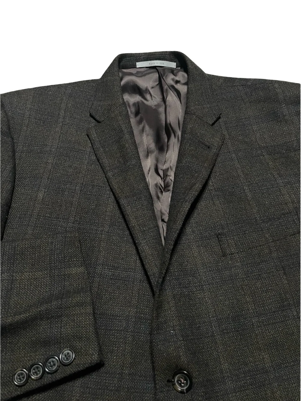 Burberry London Blazer Mens 46 R Wool Sport Coat Jacket 2 Button Windowpane